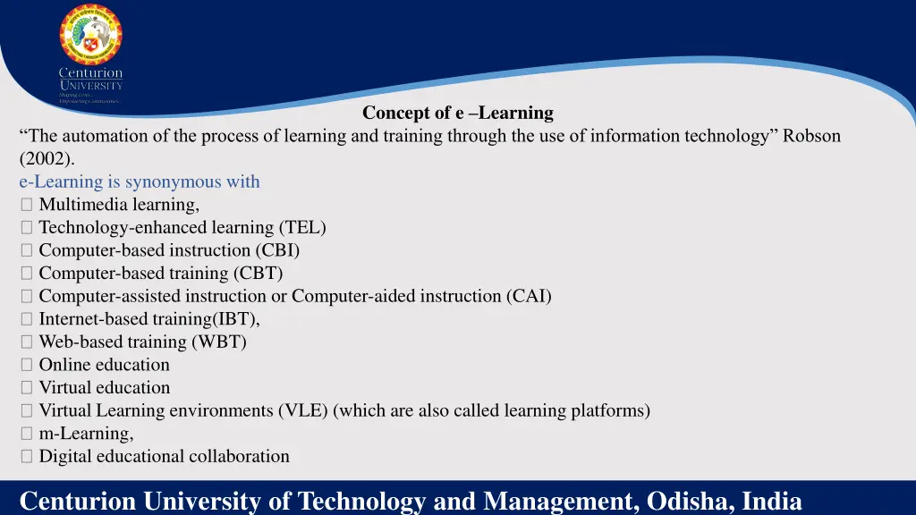concept of e learning