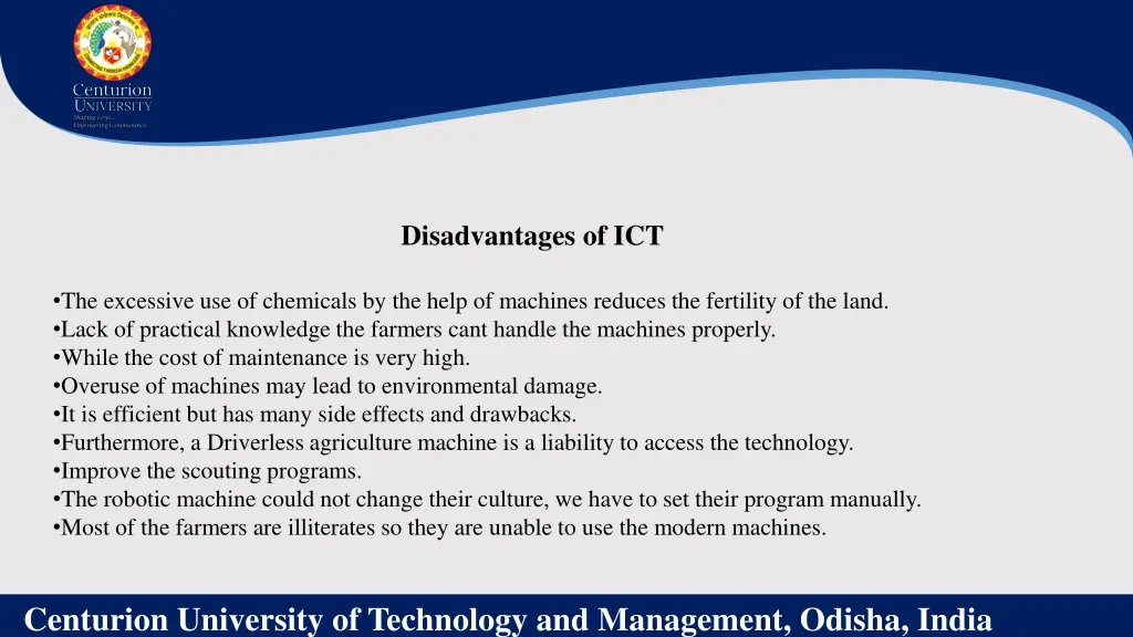 disadvantages of ict