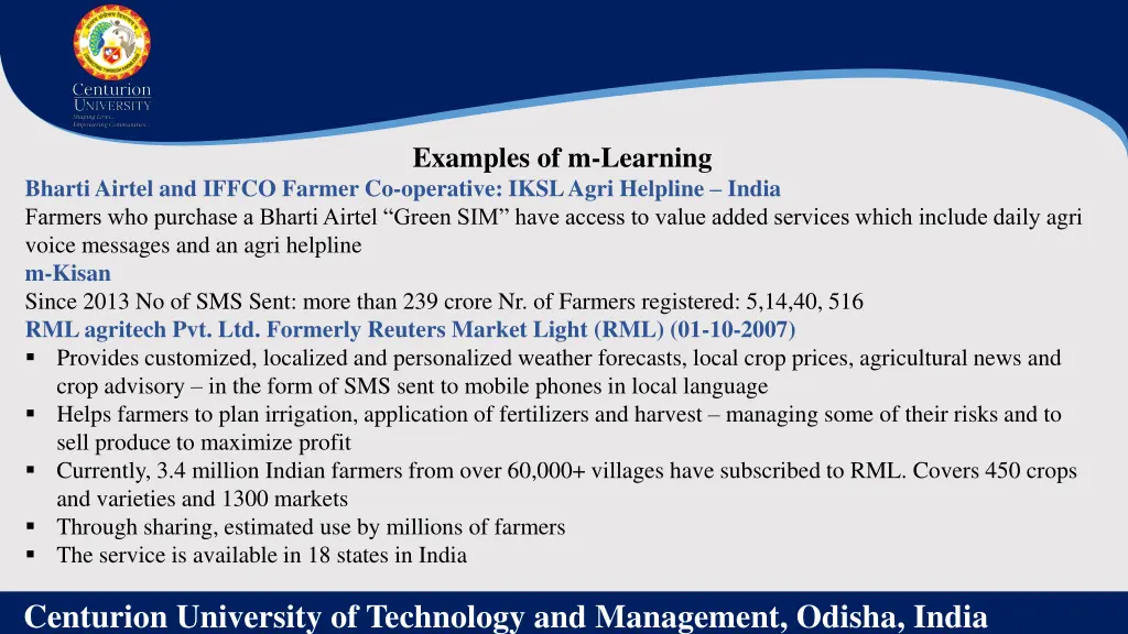 examples of m learning