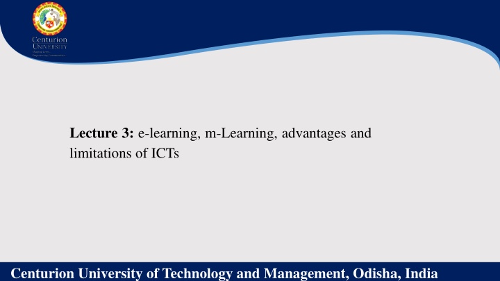 lecture 3 e learning m learning advantages