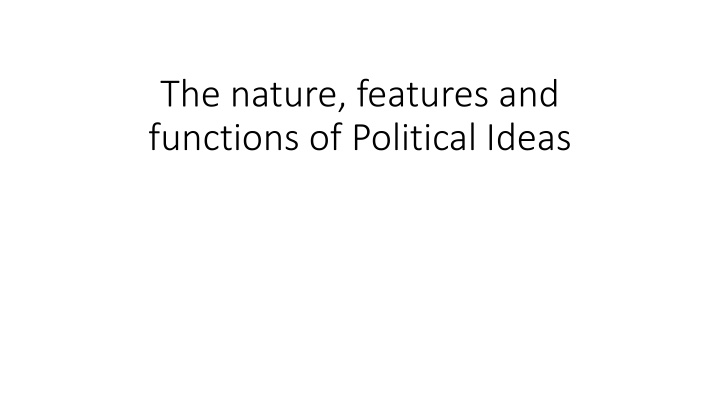 the nature features and functions of political