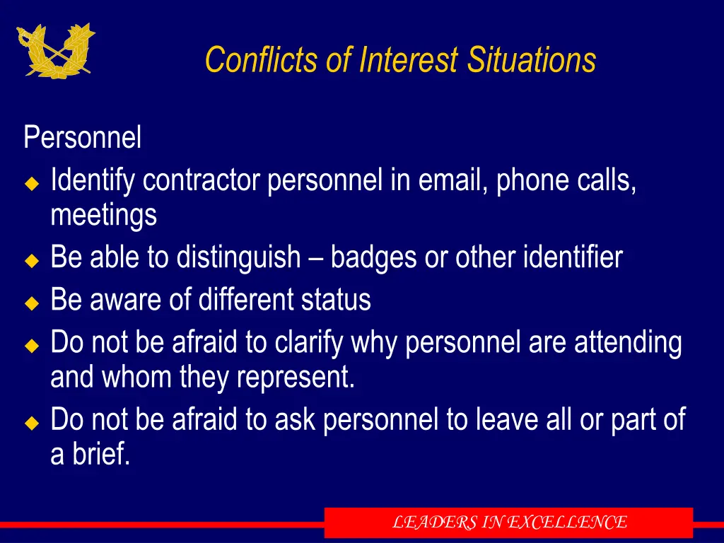 conflicts of interest situations 1