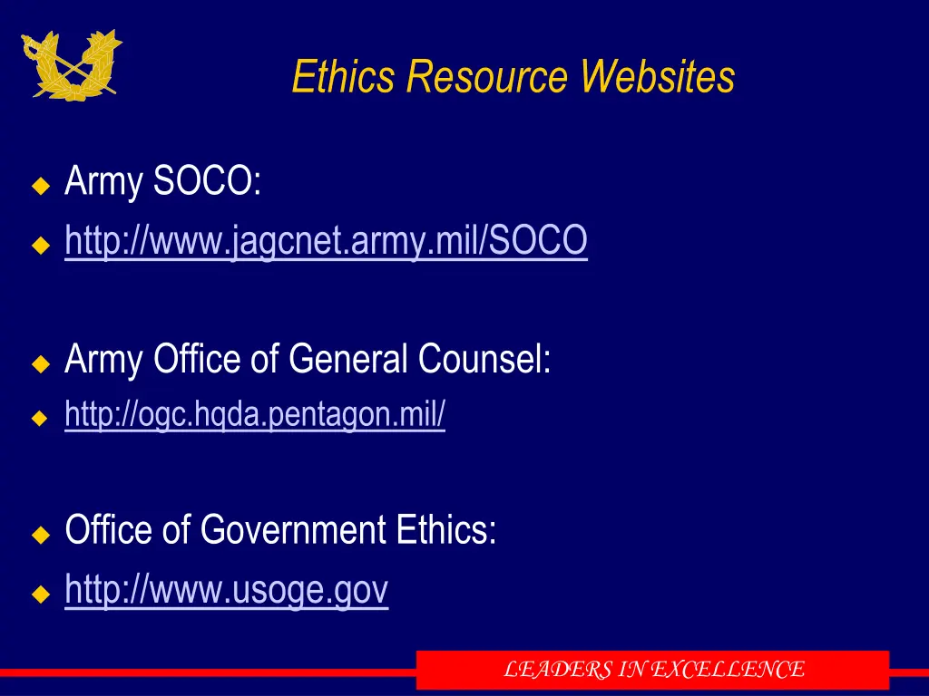 ethics resource websites