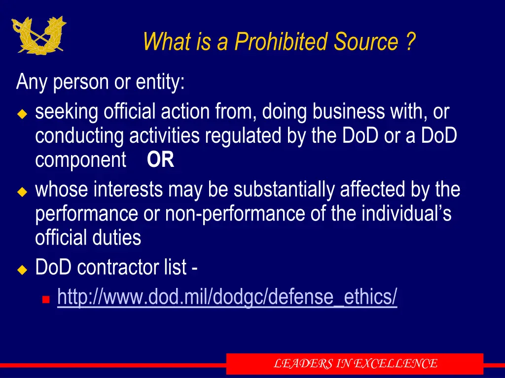what is a prohibited source