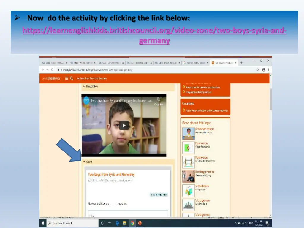 now do the activity by clicking the link below