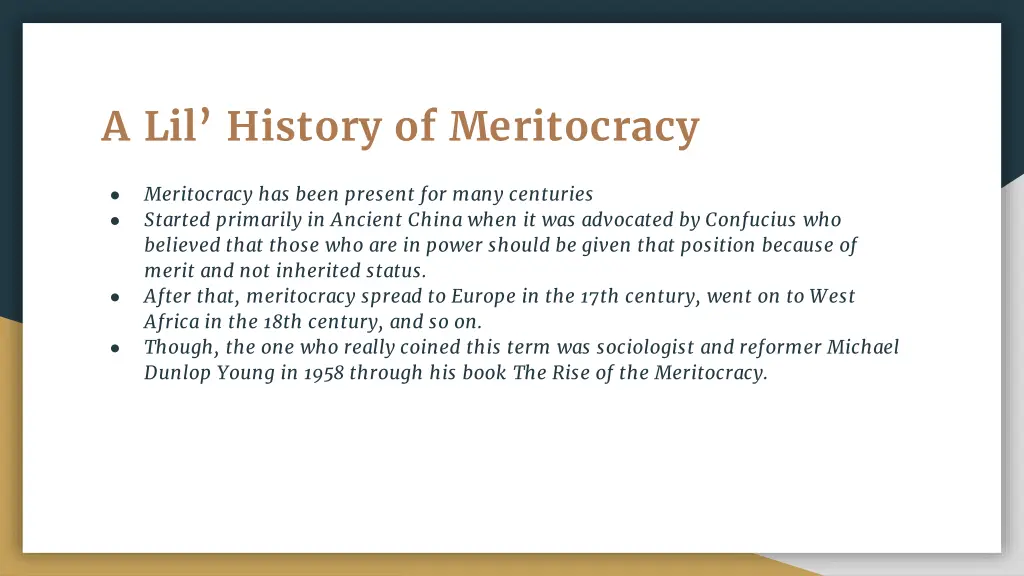 a lil history of meritocracy