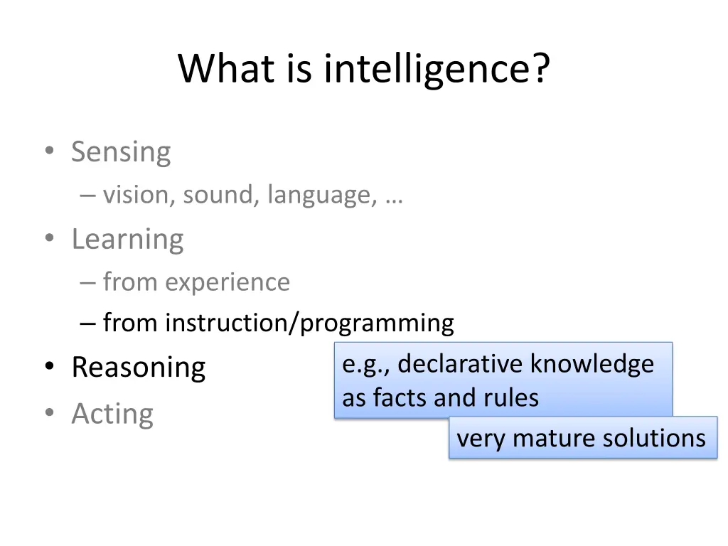 what is intelligence 1