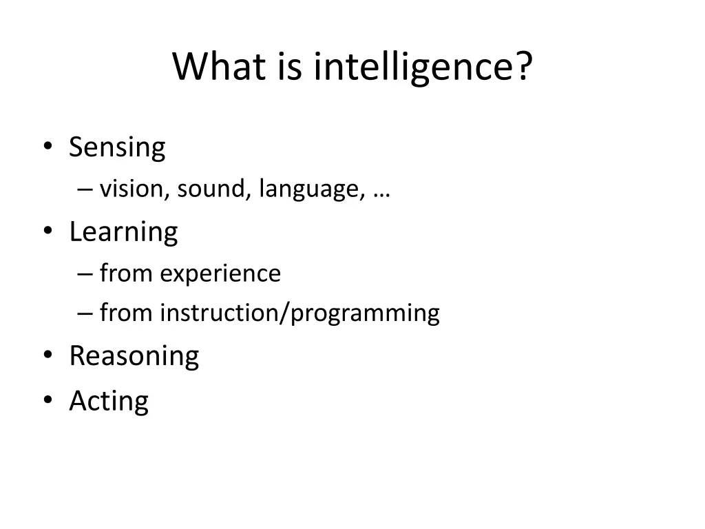 what is intelligence