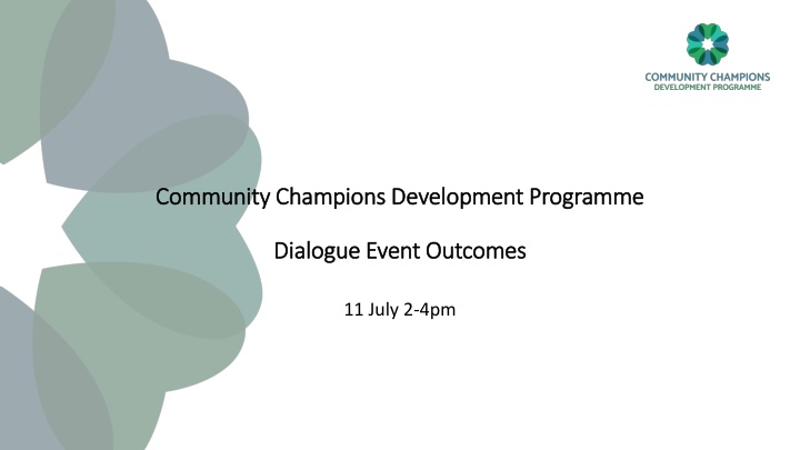 community champions development community