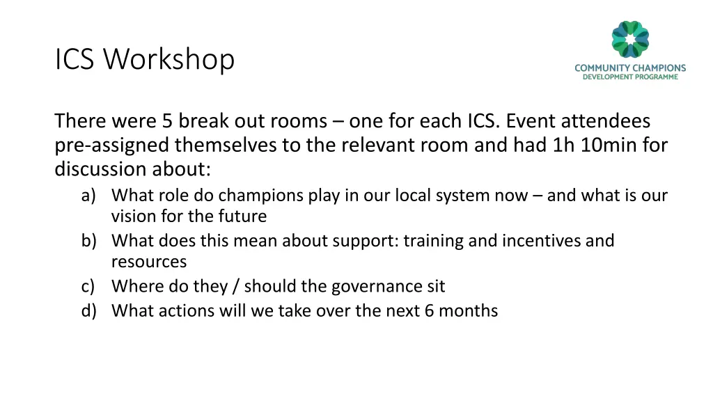 ics workshop