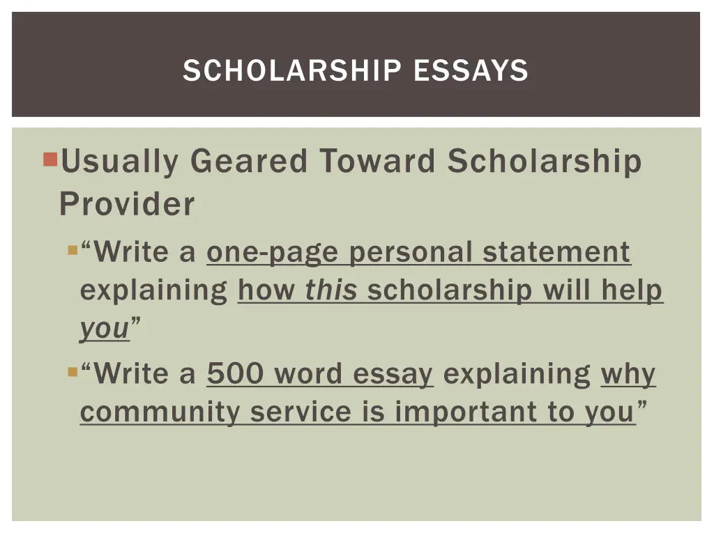 scholarship essays