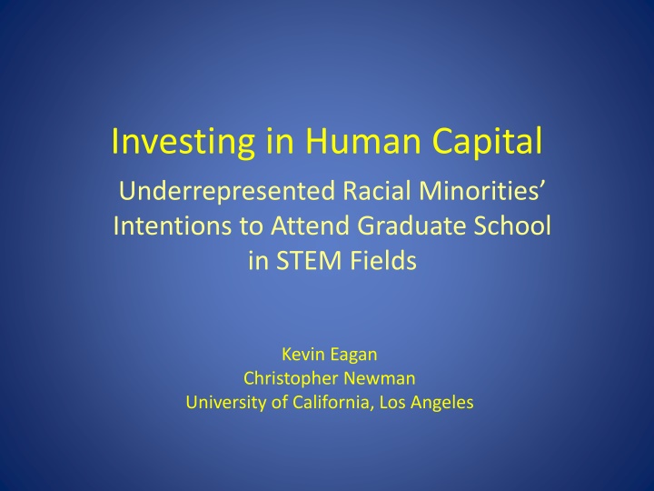 investing in human capital underrepresented