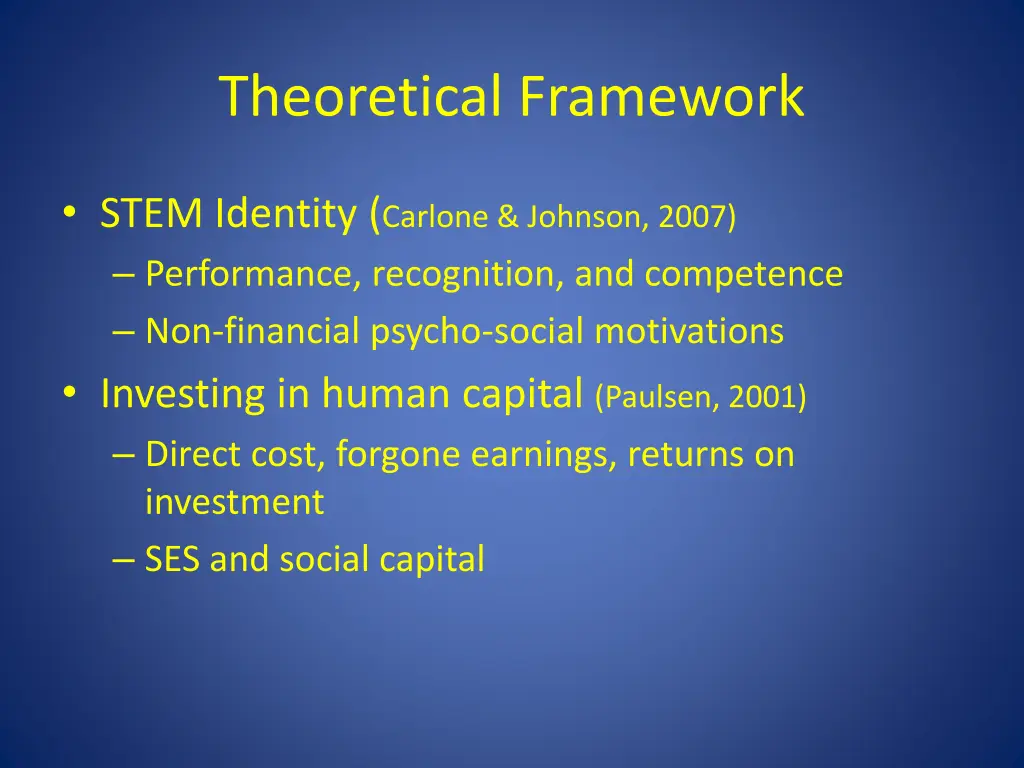 theoretical framework