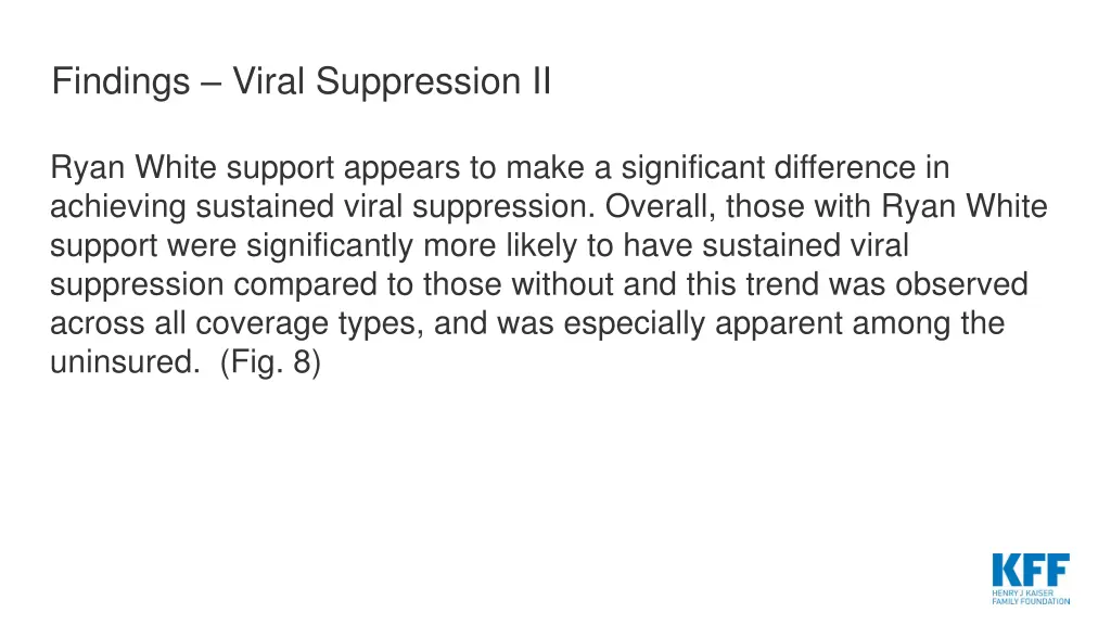 findings viral suppression ii