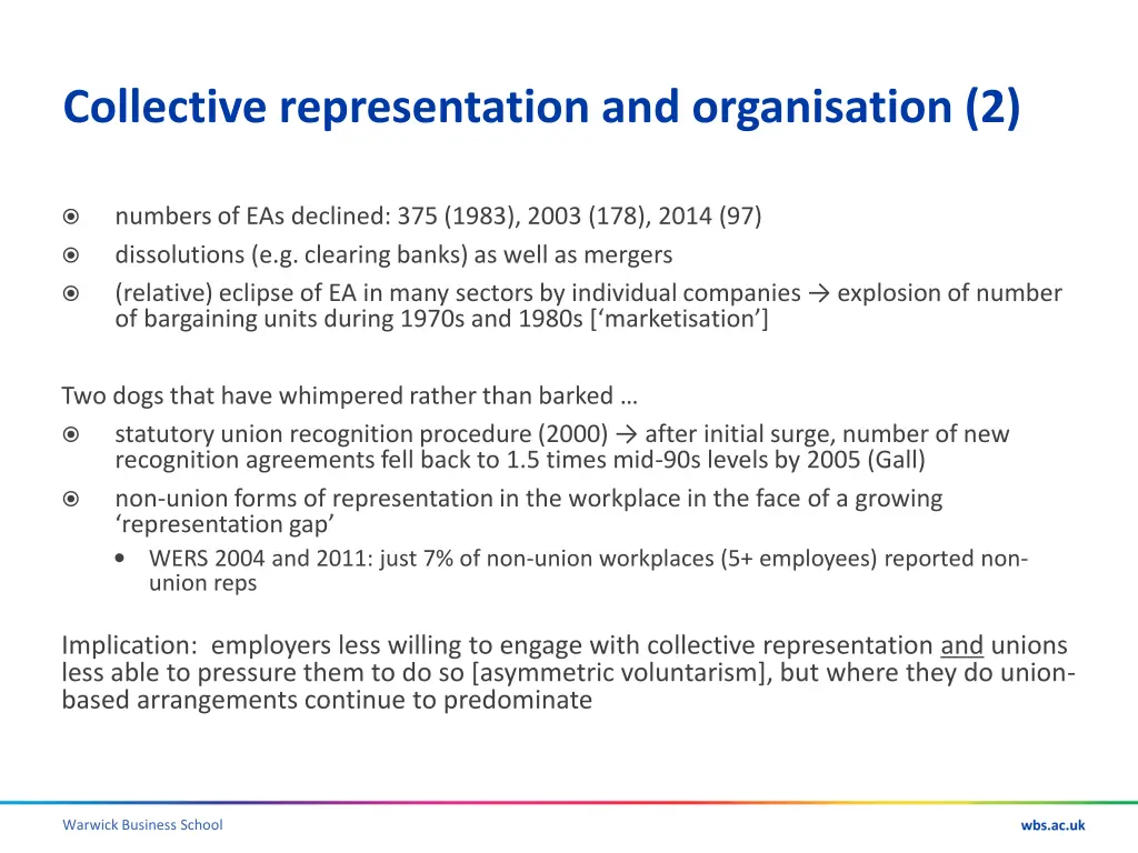 collective representation and organisation 2