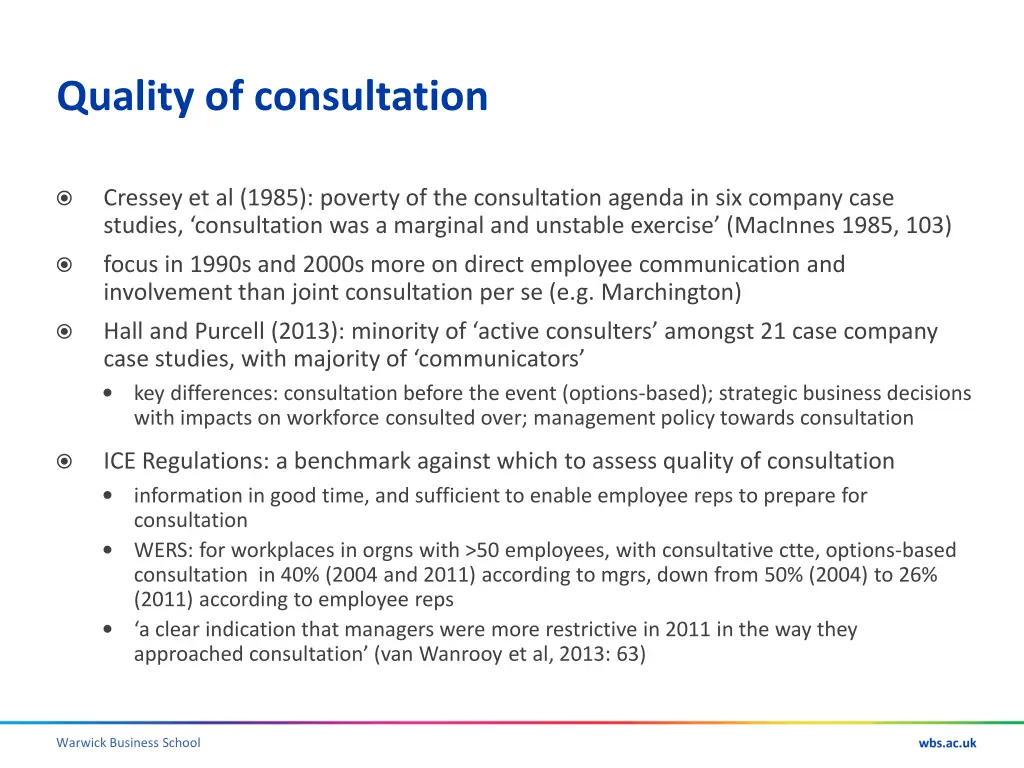 quality of consultation