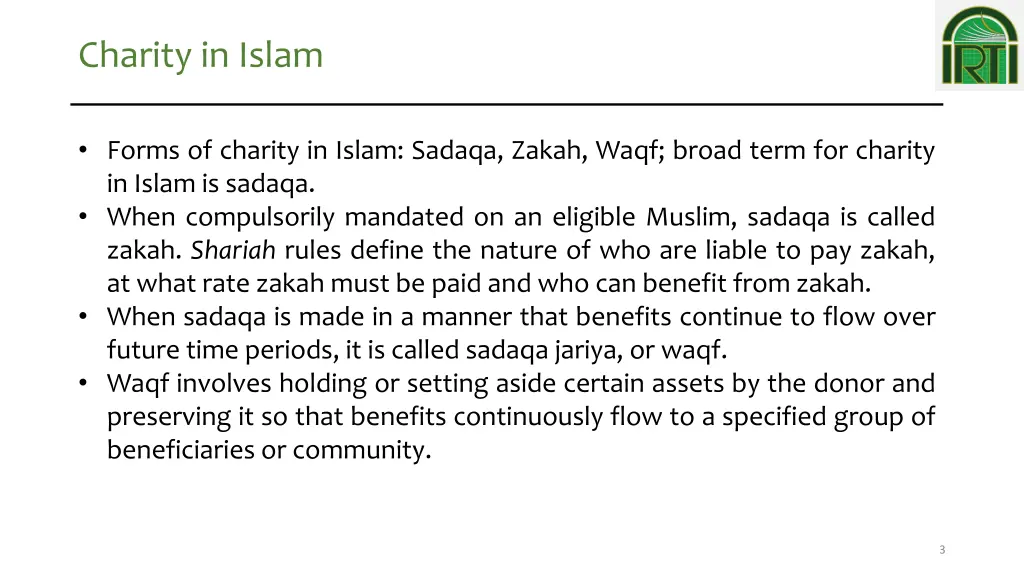 charity in islam