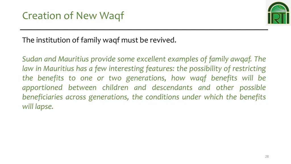 creation of new waqf 5
