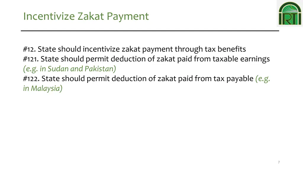 incentivize zakat payment 1