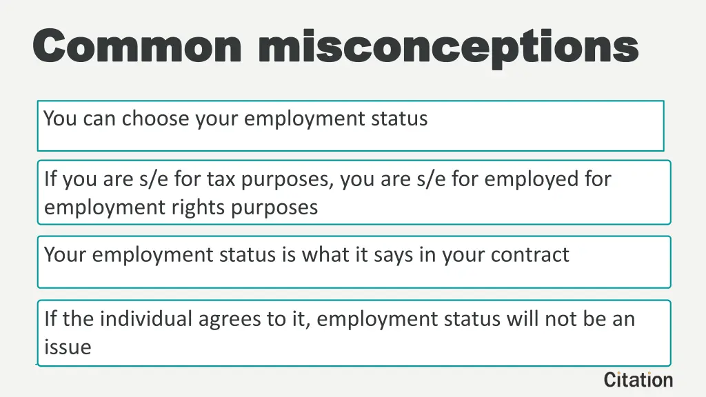 common misconceptions common misconceptions