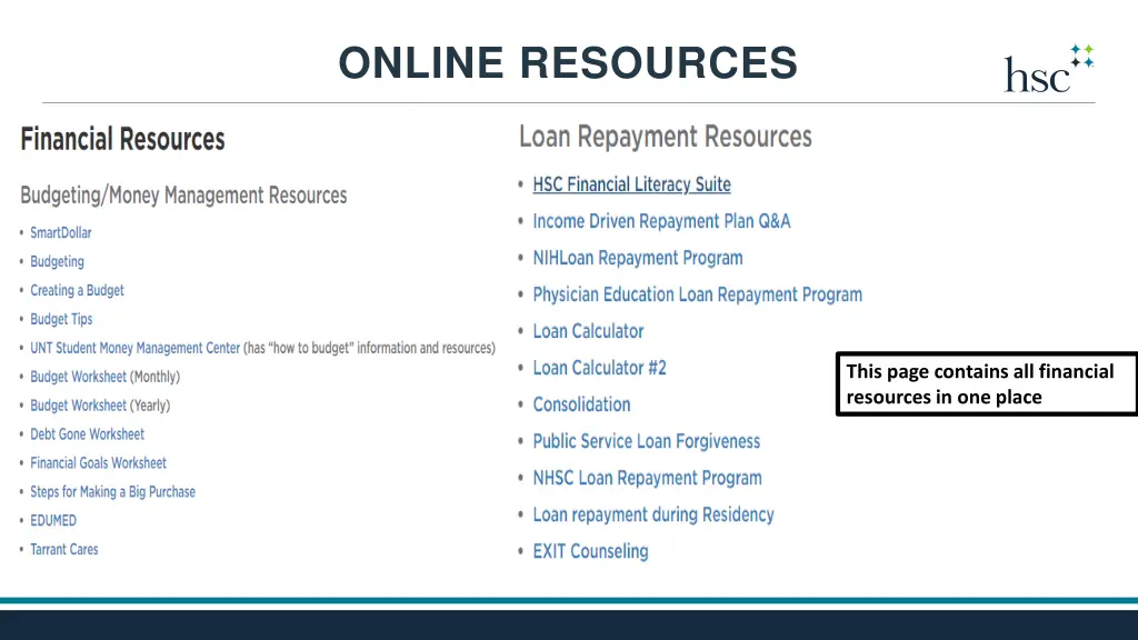 online resources