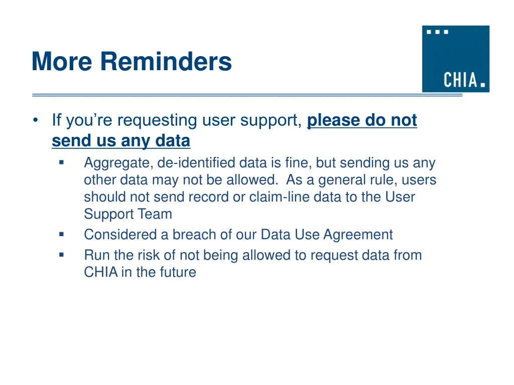 more reminders