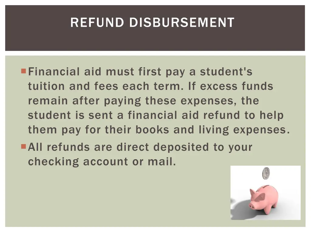 refund disbursement