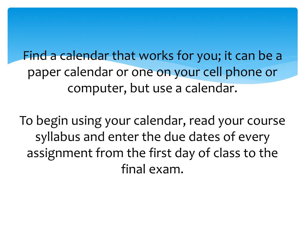 find a calendar that works