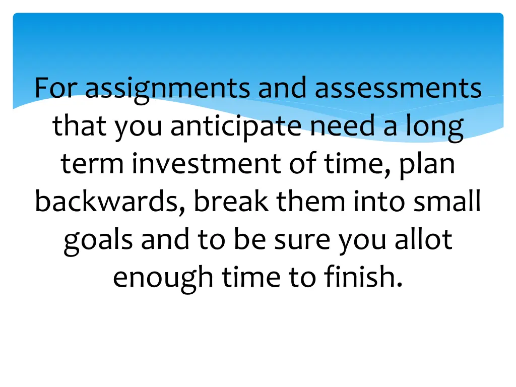 for assignments and assessments that