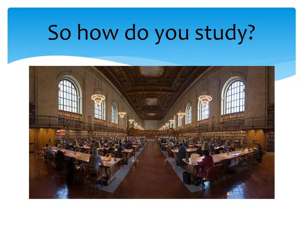 so how do you study