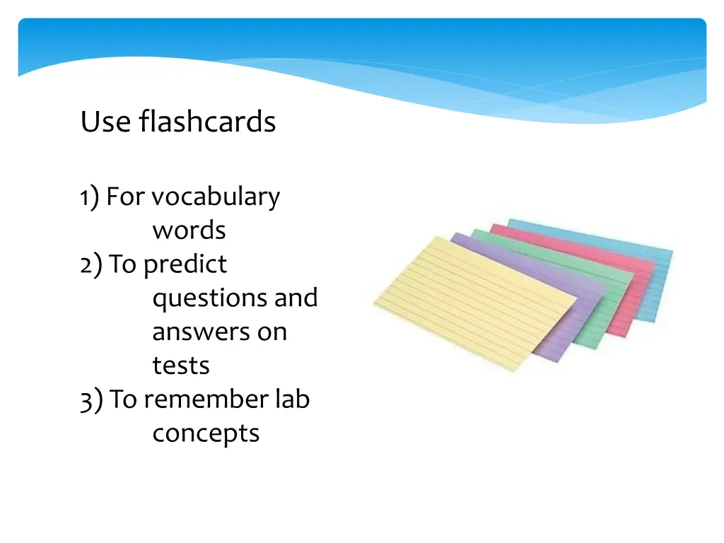 use flashcards