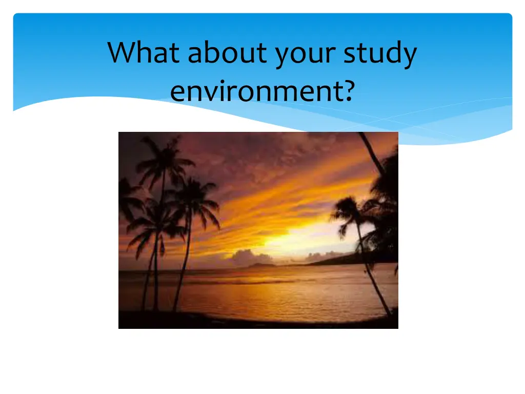 what about your study environment