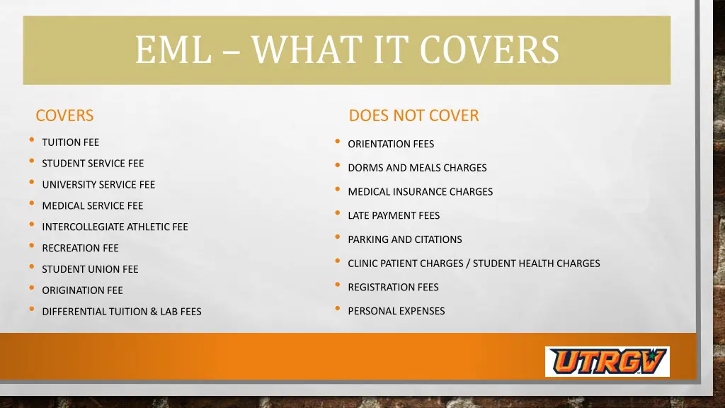 eml what it covers