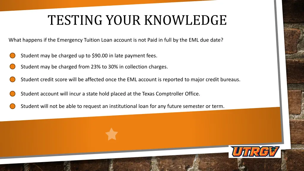 testing your knowledge 3