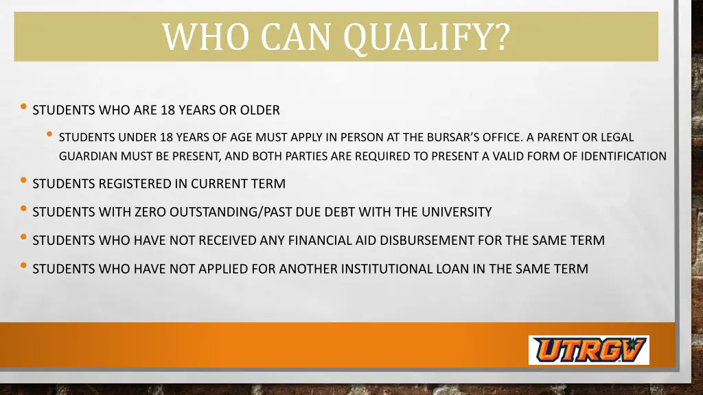 who can qualify