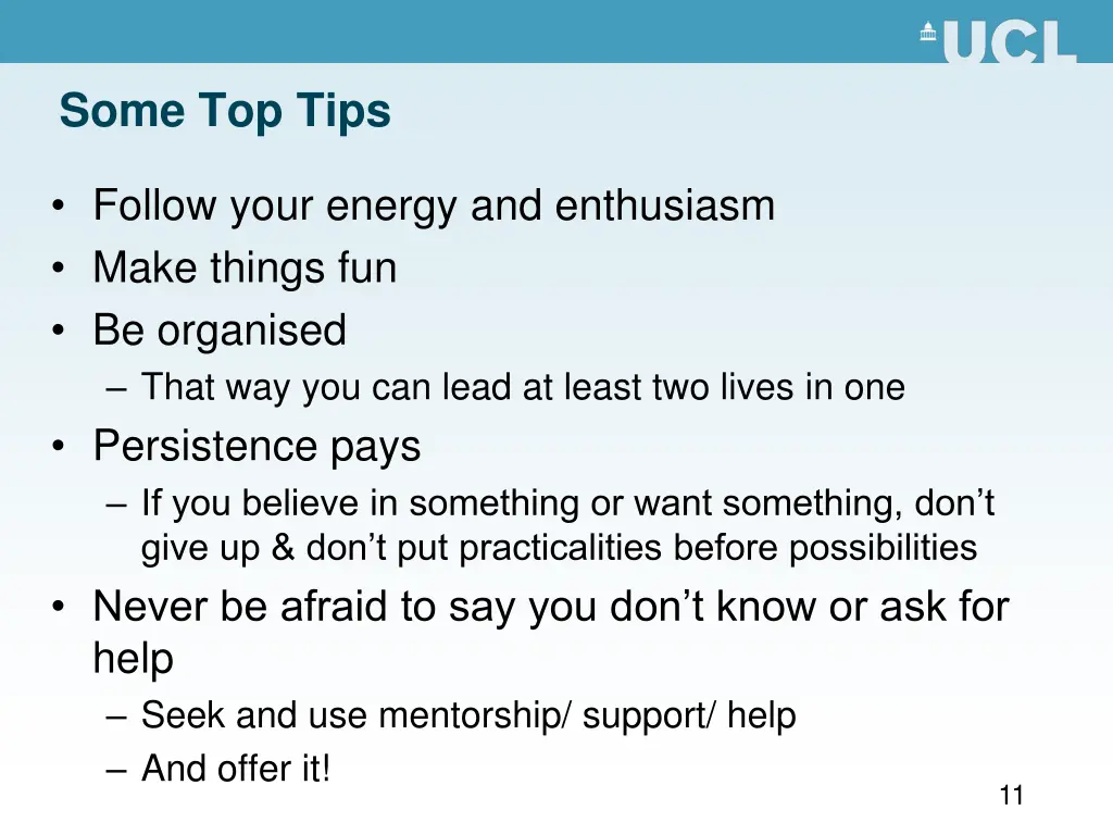 some top tips