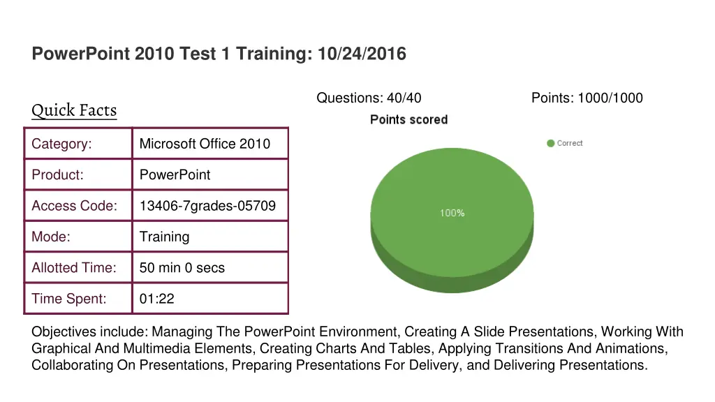 powerpoint 2010 test 1 training 10 24 2016