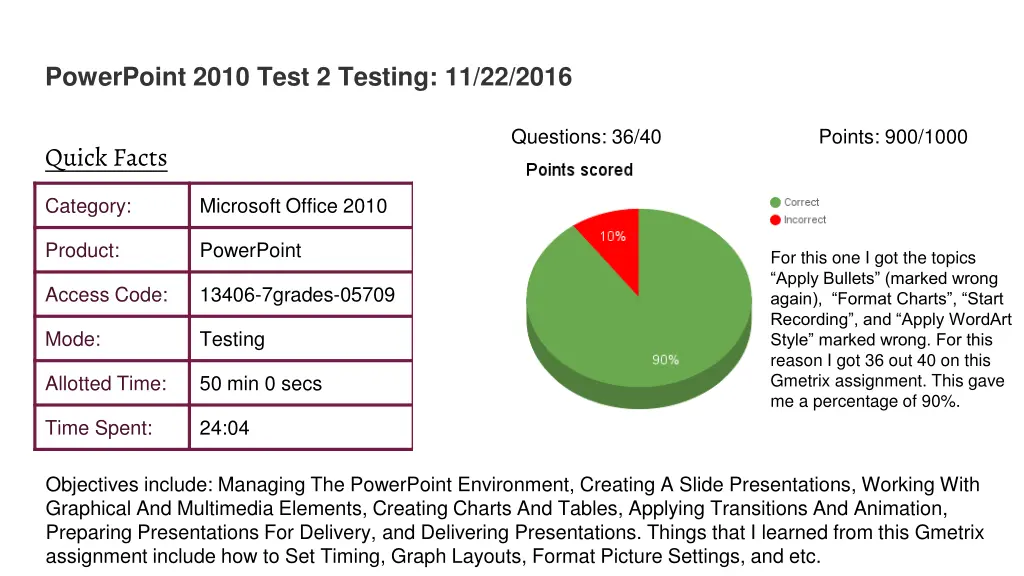 powerpoint 2010 test 2 testing 11 22 2016