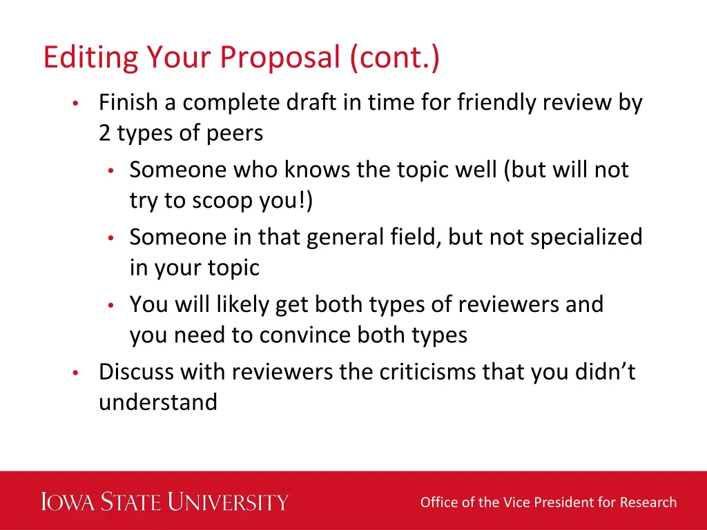 editing your proposal cont