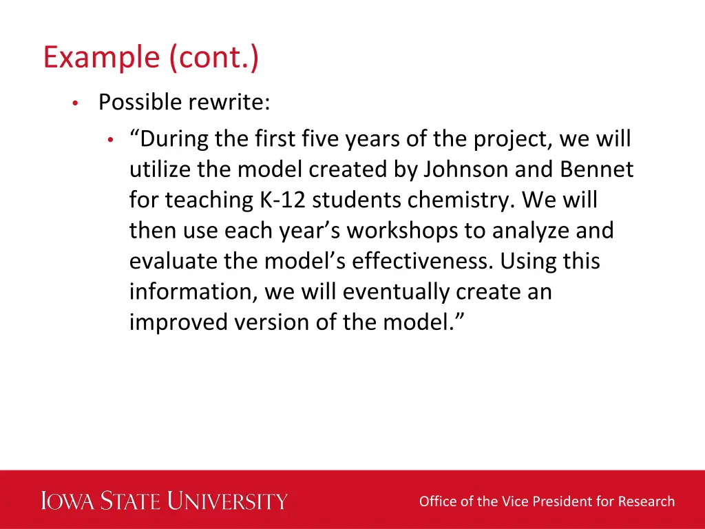 example cont