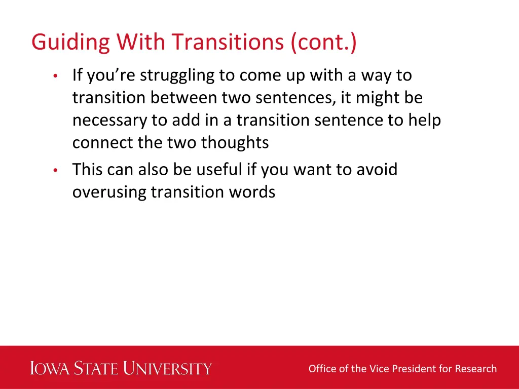 guiding with transitions cont 1