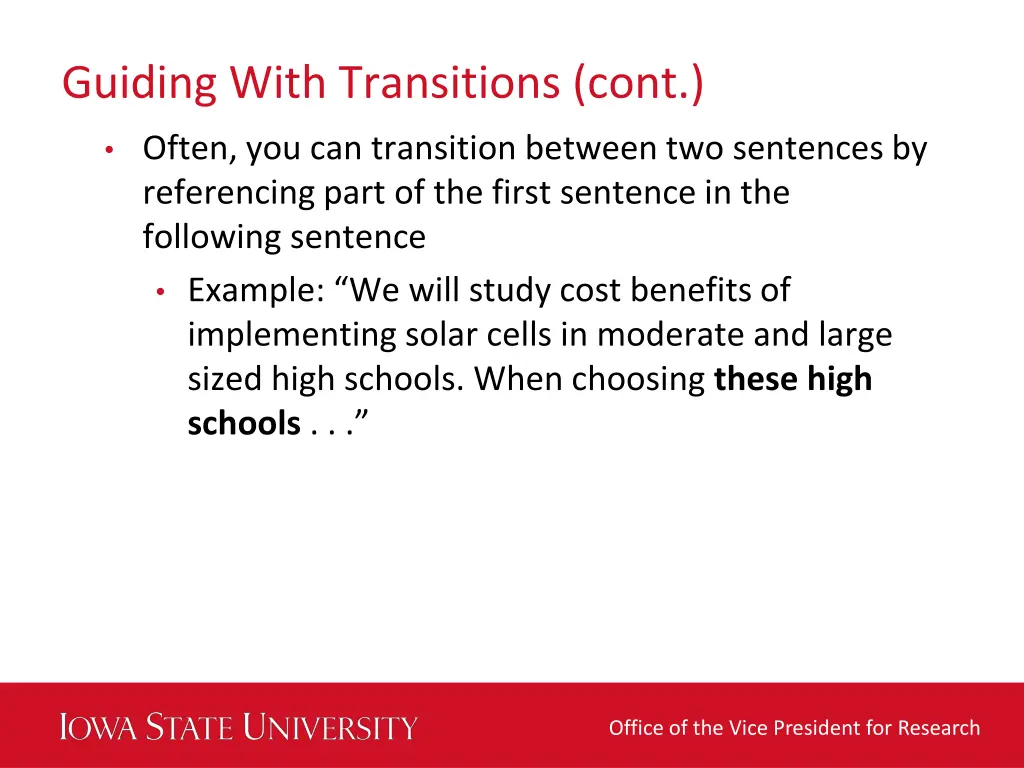 guiding with transitions cont 2