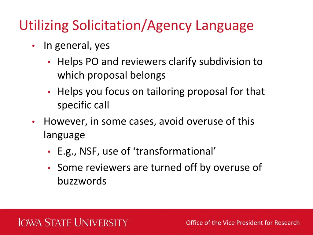 utilizing solicitation agency language
