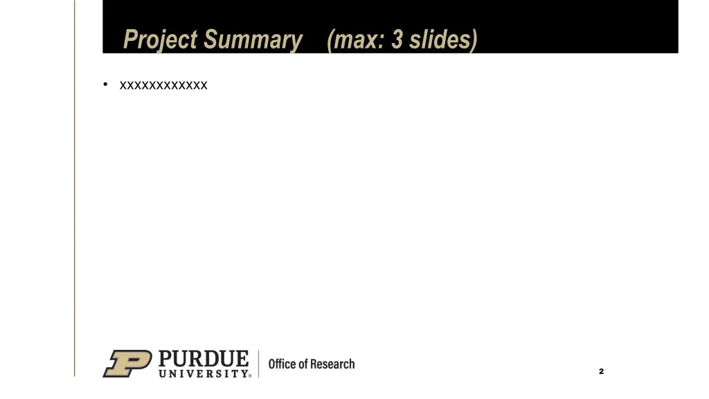 project summary max 3 slides