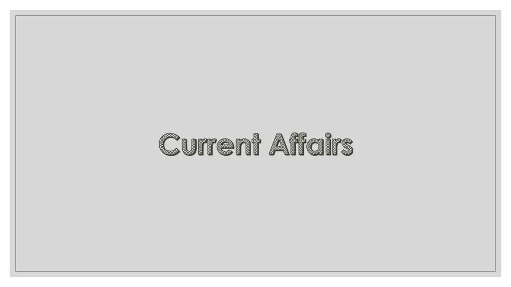 current affairs