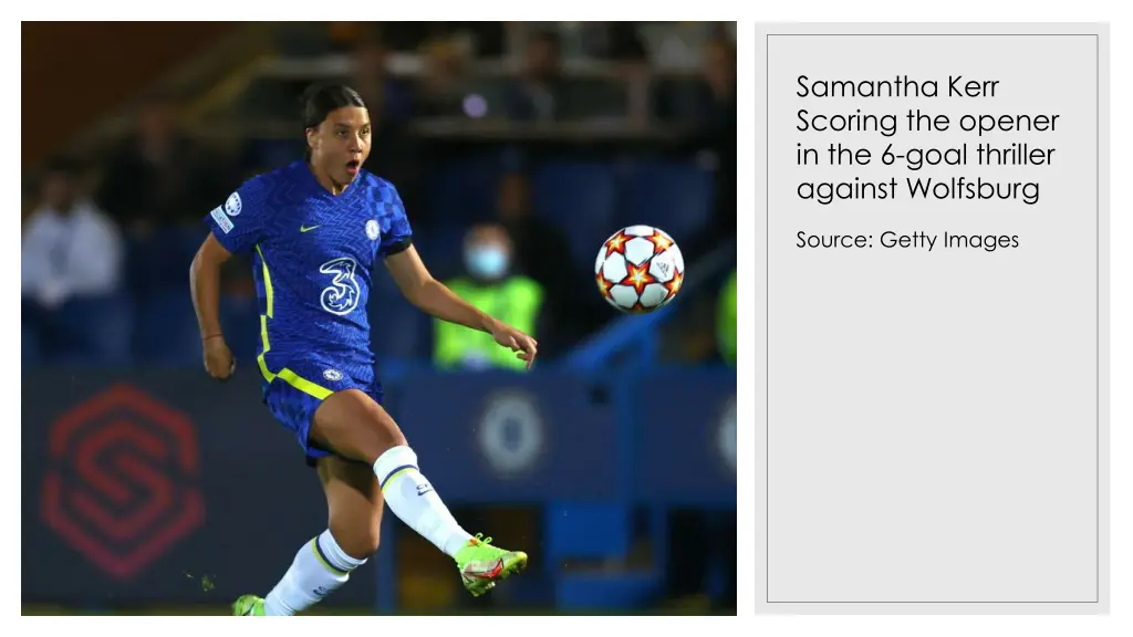 samantha kerr scoring the opener in the 6 goal