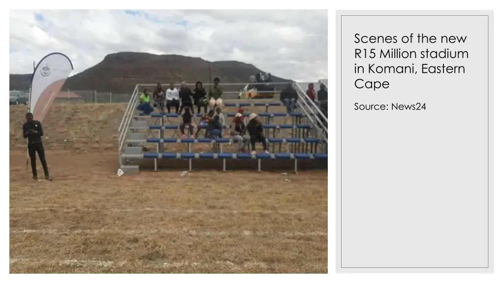 scenes of the new r15 million stadium in komani