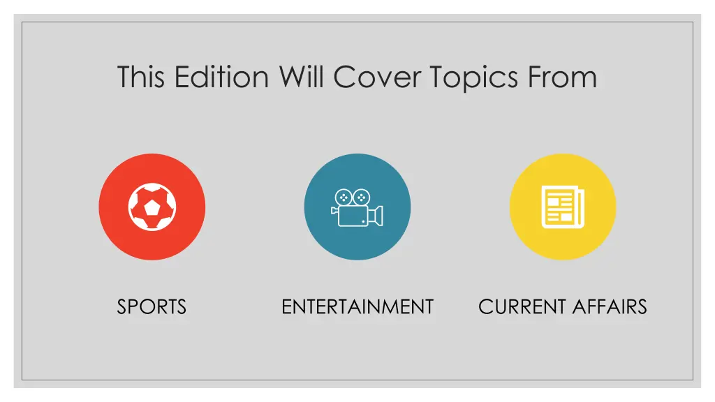 this edition will cover topics from