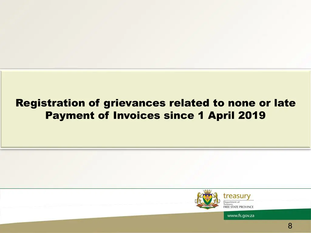 registration of grievances related to none