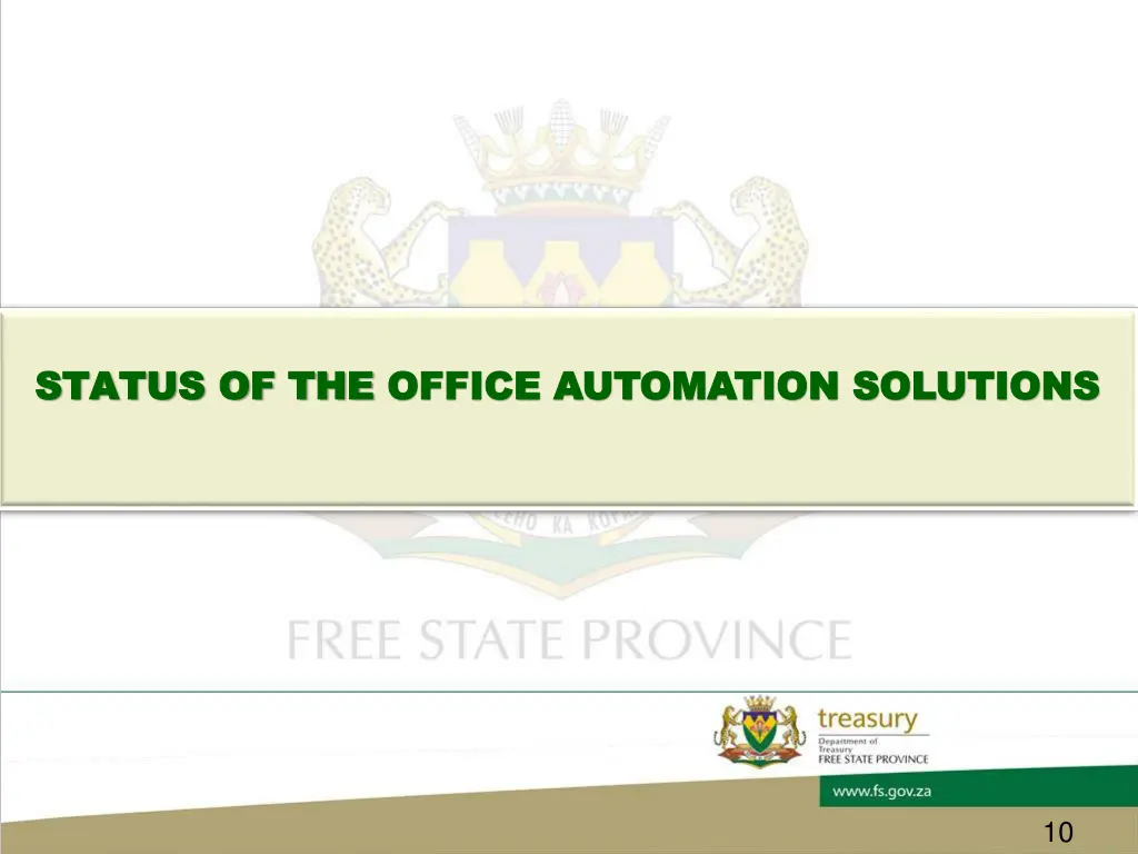 status of the status of the office automation